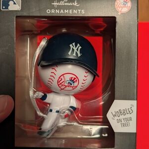 Hallmark MLB New York Yankees Wobbles Ornament - Navy & White